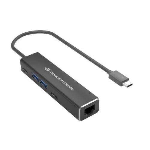 CONCEPTRONIC ABBY14B HUB IMPUT USB-C OUTPUT 2 x USB-A 2 x USB-C 1 x RJ-45 ADATTATORE DI RETE 2.5G ETHERNET